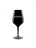 POHODINDA - černá nerozbitná sklenice na víno 470 ml