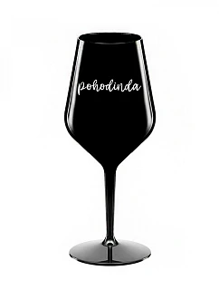 POHODINDA - čierny nerozbitný pohár na víno 470 ml