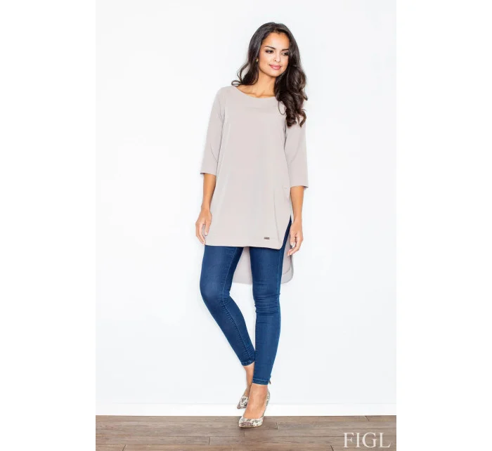 Dámská tunika model 18343862 béžová - Figl