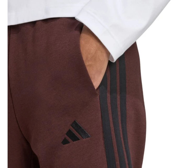 Pánské kalhoty Essentials 3Stripes Fleece hnědé model 21342770 - ADIDAS