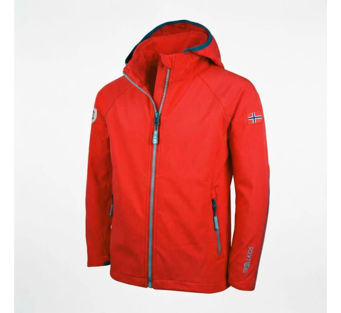 Detská bunda Trollkids Kvalvika červená (328-414)