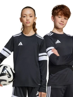 Detský dres adidas Squadra 25 s dlhým rukávom čierno-biely JJ0047