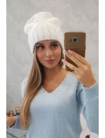 Dámská čepice Liliana model 18752203 bílá - K-Fashion Dámská čepice Liliana model 18752203 bílá - K-Fashion