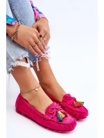 Zamszowe Mokasyny Z Kokardą I Frędzlami Fuksja Dorine Zamszowe Mokasyny Z Kokardą I Frędzlami Fuksja Dorine