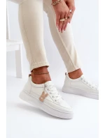 Dámské sportovní boty na platformě model 22010082 Bílá - VINCEZA