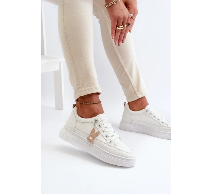 Dámské sportovní boty na platformě model 22010082 Bílá - VINCEZA