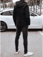 Pánska prechodná bunda s kapucňou čierna FashionStreet TX4915 Pánska prechodná bunda s kapucňou čierna FashionStreet TX4915