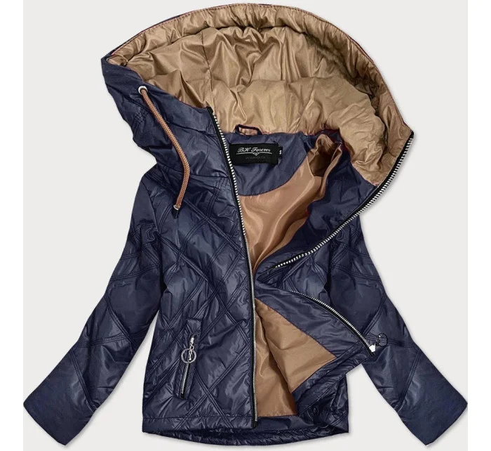 Tmavě modrá lehká dámská bunda model 16147632 - BH FOREVER Tmavě modrá lehká dámská bunda model 16147632 - BH FOREVER