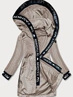 Dámska tenká bunda s ozdobným lemovaním béžová (B8145-12)