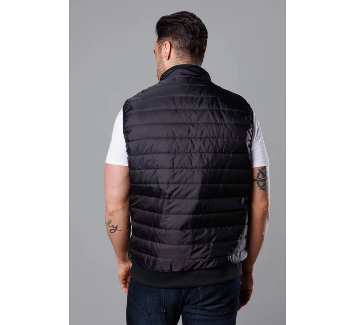 Černá pánská prošívaná vesta model 18347890 - J.STYLE Černá pánská prošívaná vesta model 18347890 - J.STYLE