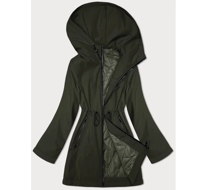 Tenká bunda v khaki barvě s kapucí model 21935877 - S'WEST