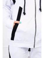 Pruhovaná športová súprava biela Pruhovaná športová súprava biela