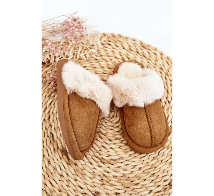 Dětské pantofle s kožešinou Camel model 21642930 - Boto