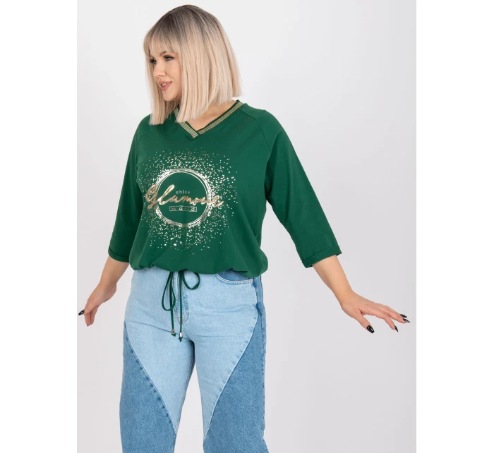 Bluzka RV BZ model 21314332 ciemny zielony - FPrice