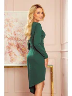 Asymetrické dámske nohavice 290-2 zelené - Numoco Asymetrické dámske nohavice 290-2 zelené - Numoco