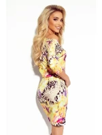 Dámske športové šaty s kvapôčkami as farebným panterím vzorom 13-138