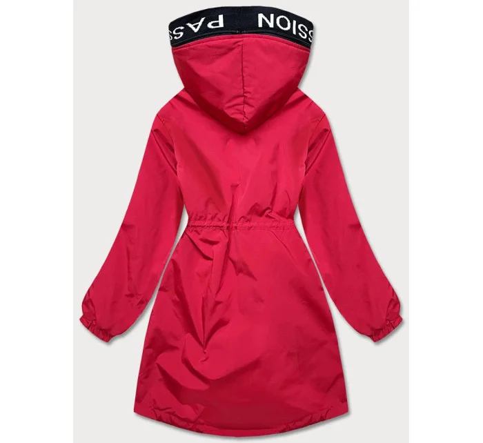 Asymetrická červená dámská bunda parka model 17099732 - S'WEST Asymetrická červená dámská bunda parka model 17099732 - S'WEST