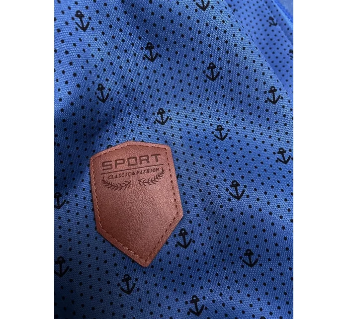 Dámska mikina s rebrovanými manžetami modrá (2306)