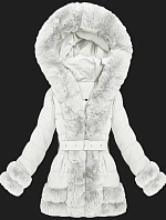 Elegantná prechodná bunda s kožušinou S'West light beige (B8526-26)
