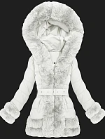 Elegantná prechodná bunda s kožušinou S'West light beige (B8526-26)