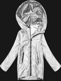 Lekka kurtka damska pikowana z kapturem Goodlookin jasny beż (B8588-9)