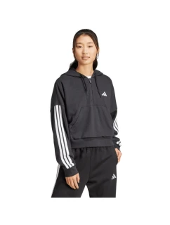 Dámska mikina adidas Essentials French Terry Quarter-Zip Hoodie black JN1956