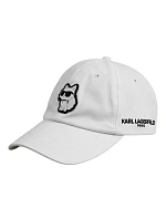 Čiapka Karl Lagerfeld Paris Choupette Strapback, biela – L5WH7944 wht