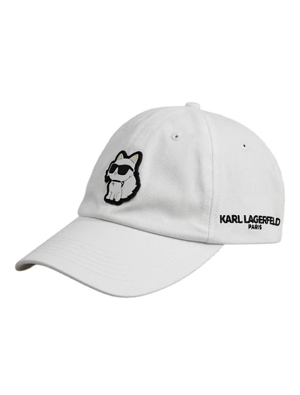 Čiapka Karl Lagerfeld Paris Choupette Strapback, biela – L5WH7944 wht