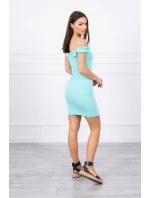 Španělské šaty s volánky mint