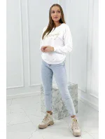 Mikina s bielou potlačou