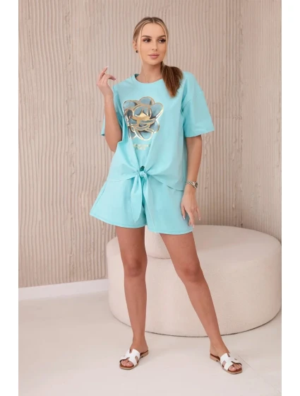 Sada s potiskem new punto halenkové + šortky mincovna Sada s potiskem new punto halenkové + šortky mincovna