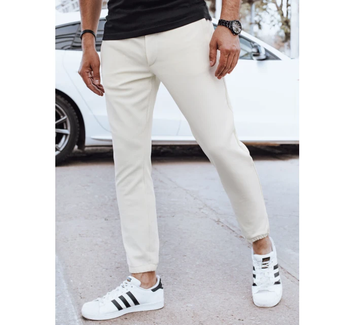 Pánské kalhoty Dstreet v barvě ecru model 21975604 - FashionStreet Pánské kalhoty Dstreet v barvě ecru model 21975604 - FashionStreet