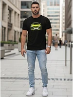 Tshirt męski z nadrukiem czarny model 22158945 - FashionStreet
