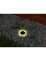 SOLÁRNE DISKOVÉ SVETLO 28 LED PRE MONTÁŽ NA ZEM ALEBO NA STENU