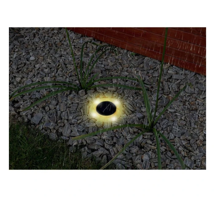 SOLÁRNE DISKOVÉ SVETLO 28 LED PRE MONTÁŽ NA ZEM ALEBO NA STENU