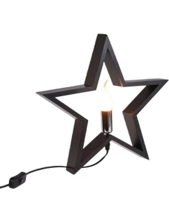 Dekoratívna hviezda s LED osvetlením 35 cm čierna Dětské