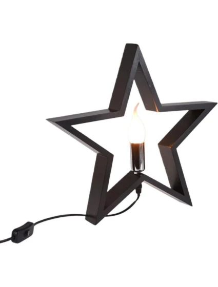 Dekoratívna hviezda s LED osvetlením 35 cm čierna Dětské