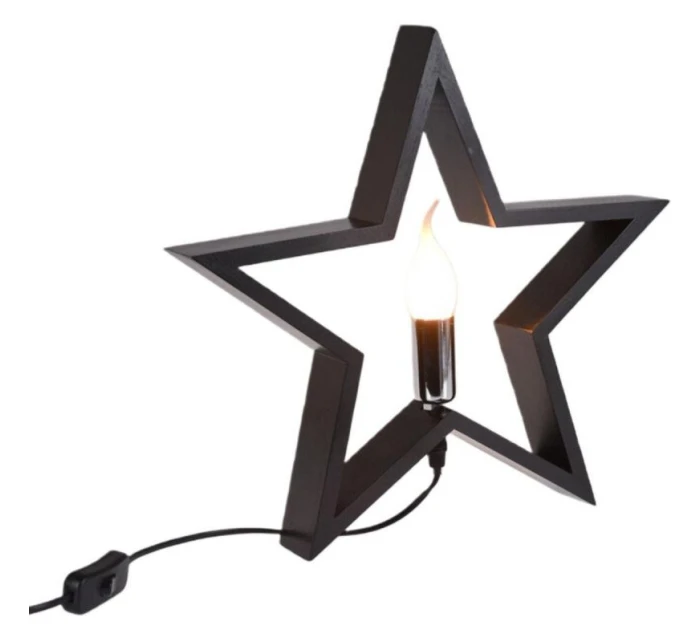 Dekoratívna hviezda s LED osvetlením 35 cm čierna Dětské