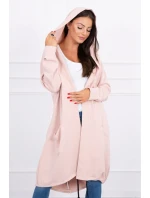 Oversize pláštenka s kapucňou tmavo púdrovo ružová Oversize pláštenka s kapucňou tmavo púdrovo ružová