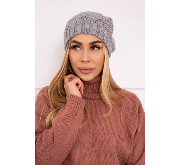 Fleecová čiapka Carolina K243 sivá