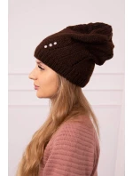 Dámská čepice hnědá model 18752327 - K-Fashion Dámská čepice hnědá model 18752327 - K-Fashion