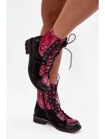 dámské kotníkové boty z přírodní kůže na ploché podrážce model 21713991 - Maciejka