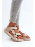 Dámske sandále na platforme Big Star Beige