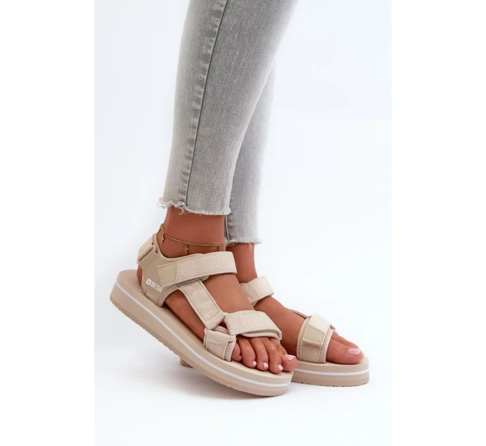 Dámske sandále na platforme Big Star Beige