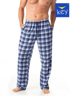 Pánske pyžamo bez zipsu MNS 426 B23 L/W modré - Key