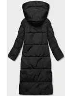 Dámska zimná bunda s kapucňou čierna (AG1-J9091)