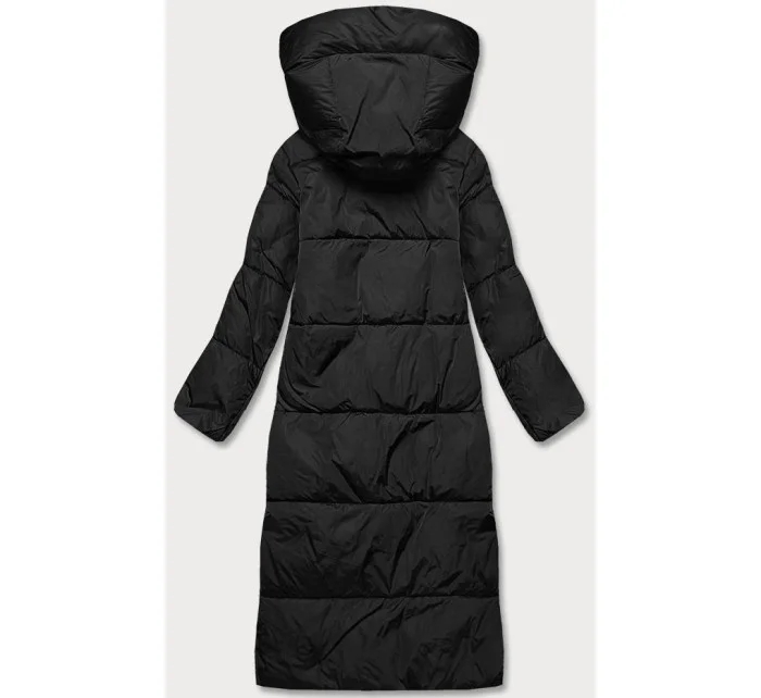 Dámska zimná bunda s kapucňou čierna (AG1-J9091)