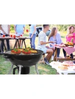 GUĽOVÝ ZÁHRADNÝ GRIL REX STEEL 46CM S POPOLNÍKOM