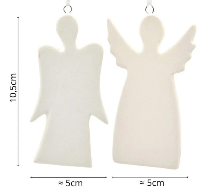 SADA DVOCH DIY anjelských príveskov 5x0,5x10,5 cm SADA DVOCH DIY anjelských príveskov 5x0,5x10,5 cm