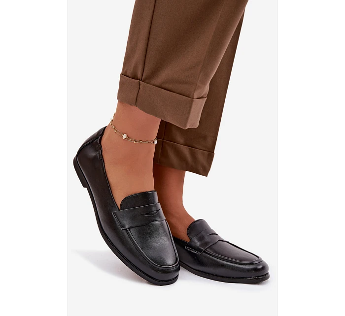 Mokasíny z pravé kůže Vinceza 18121 černé